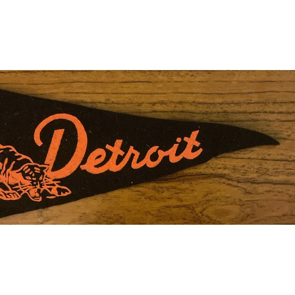 1950s Vintage Detroit Tigers Baseball Mini Pennant RARE HTF